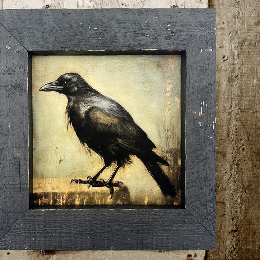 Black Bird | 8" x 8" framed art print