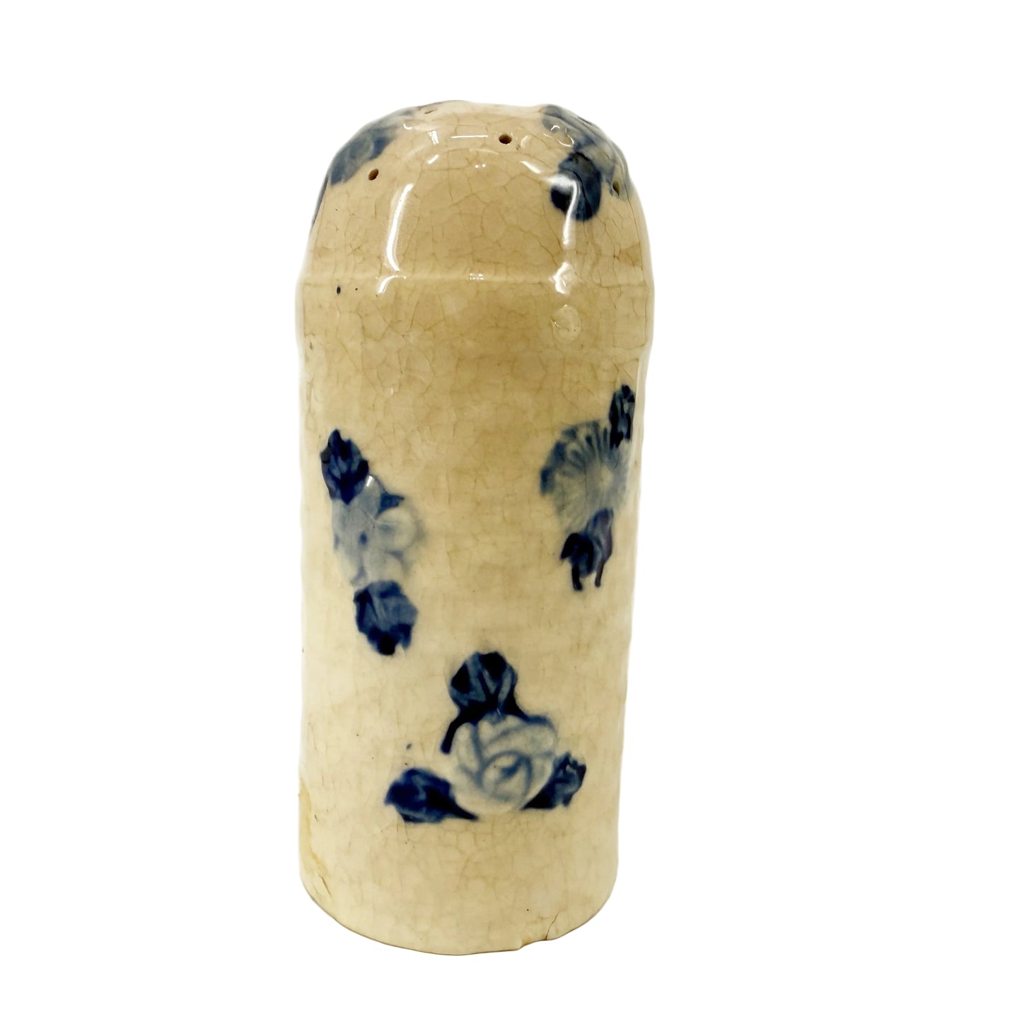 blue rose Salt Seasoning Shaker | Made in Japan | vintage pottery