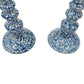 vintage blue & white spongeware Candlestick Holders | set of 2