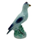 vintage standing Blue Bird Figurine green floral art pottery 7" tall ceramics