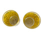 pair of Leopard print yellow & black Votive small candle Cup Holders glass