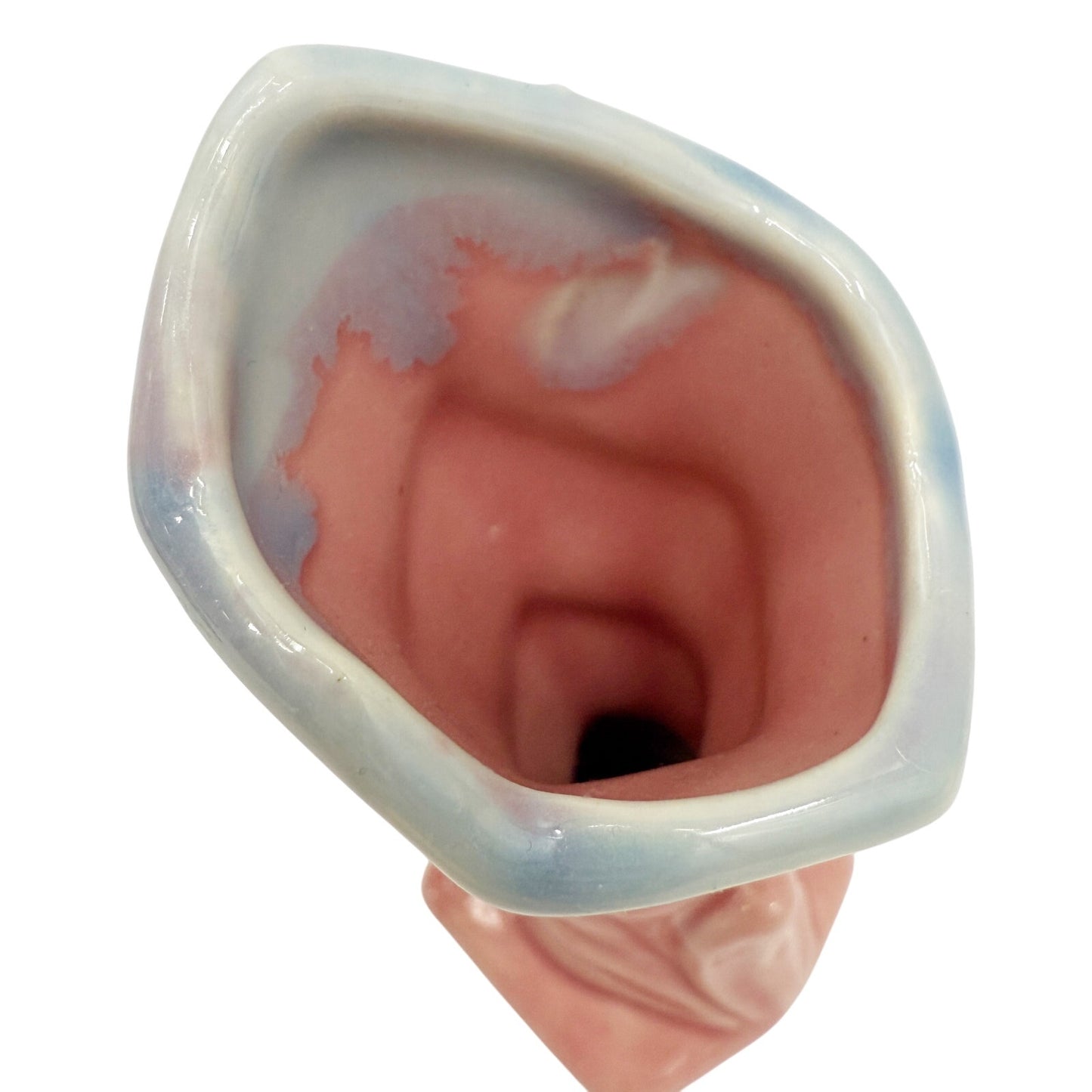 vintage pink & blue Bud floral Vase 705 USA art pottery flowers 5" H