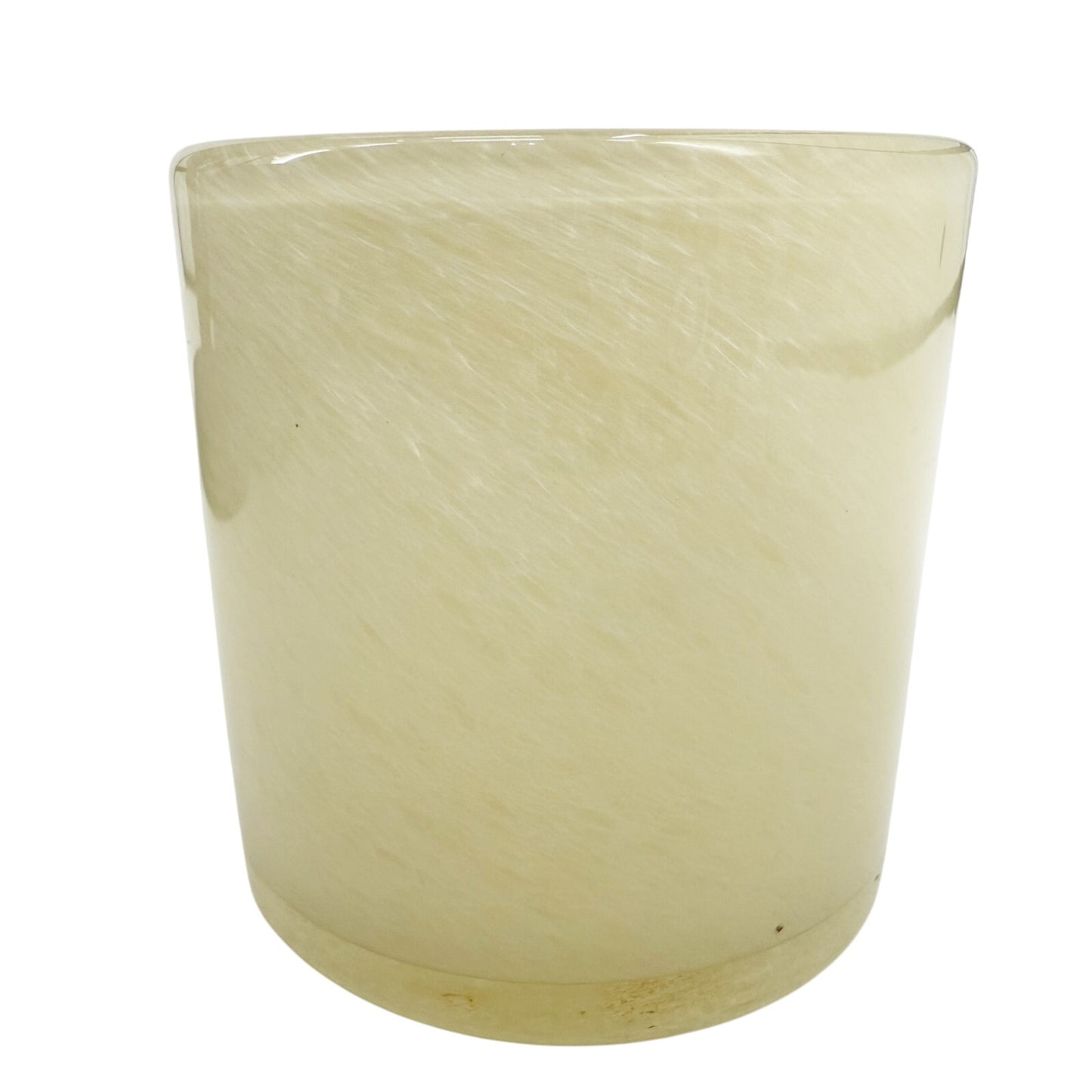 pale yellow Glass votive or small pillar Candle Holder home decor storage