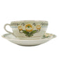 vintage hand painted yellow flowers Cup Saucer Set porcelain BiBi Made in Japan
