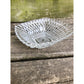 vintage Candy & Nuts glass Dish square-shaped serveware glassware bowl