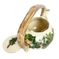 vintage McCoy cream green brown Ivy creamer sugar bowl teapot lid POTTERY set