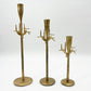 Forged Iron Antique Gold Deer Antler Taper Holders | winter & Christmas decor