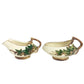 vintage McCoy cream green brown Ivy creamer sugar bowl teapot lid POTTERY set