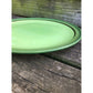 vintage Nasco stone ware Lime Glow stoneware Chop Plate green dinnerware Japan