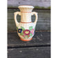 vintage floral white VASE ceramic art pottery Made in Japan 5.5" tall