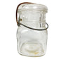 vintage Ball Ideal clear Glass Lightning Jar canning fruit metal clamp closure