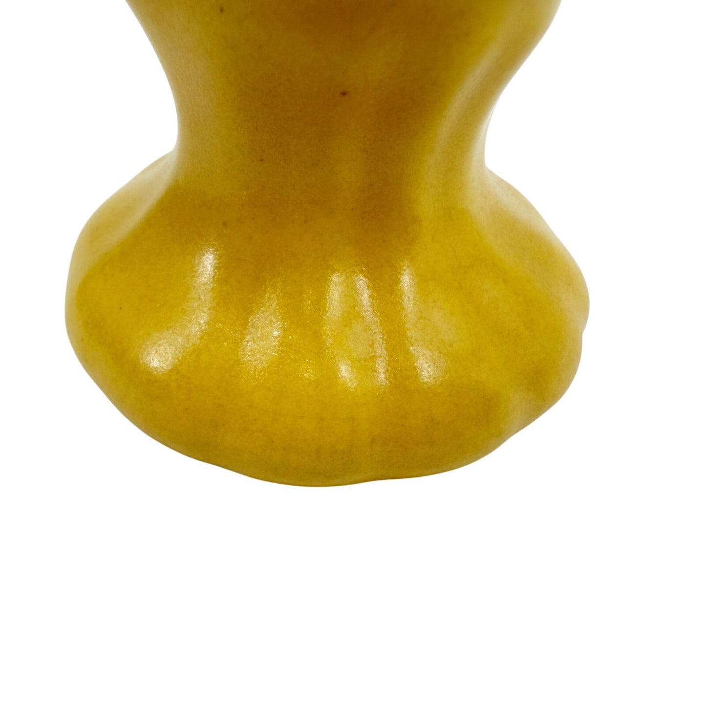 vintage yellow Bud flower Trophy Urn Vase art pottery floral 4.5" tall