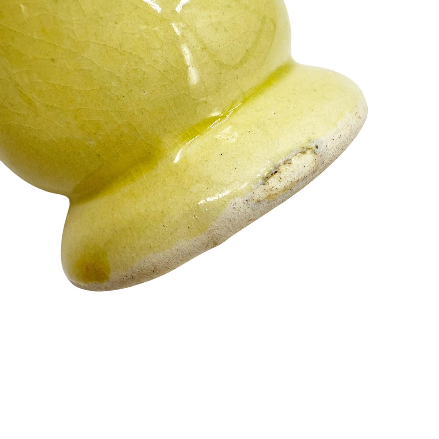 vintage yellow & green Bud flower Vase art pottery floral 6" tall