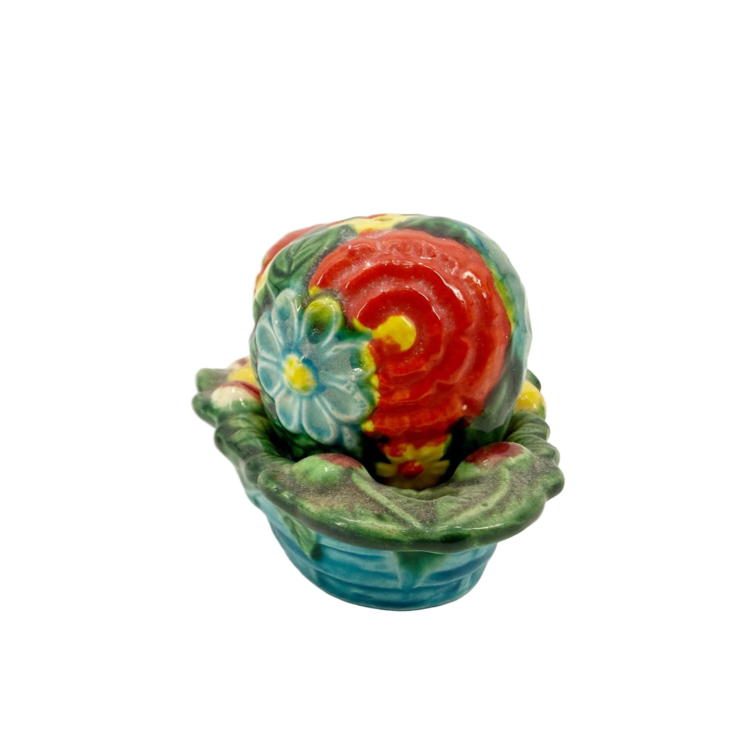 vintage floral Salt & Pepper Shaker Set with Tray | made in Japan