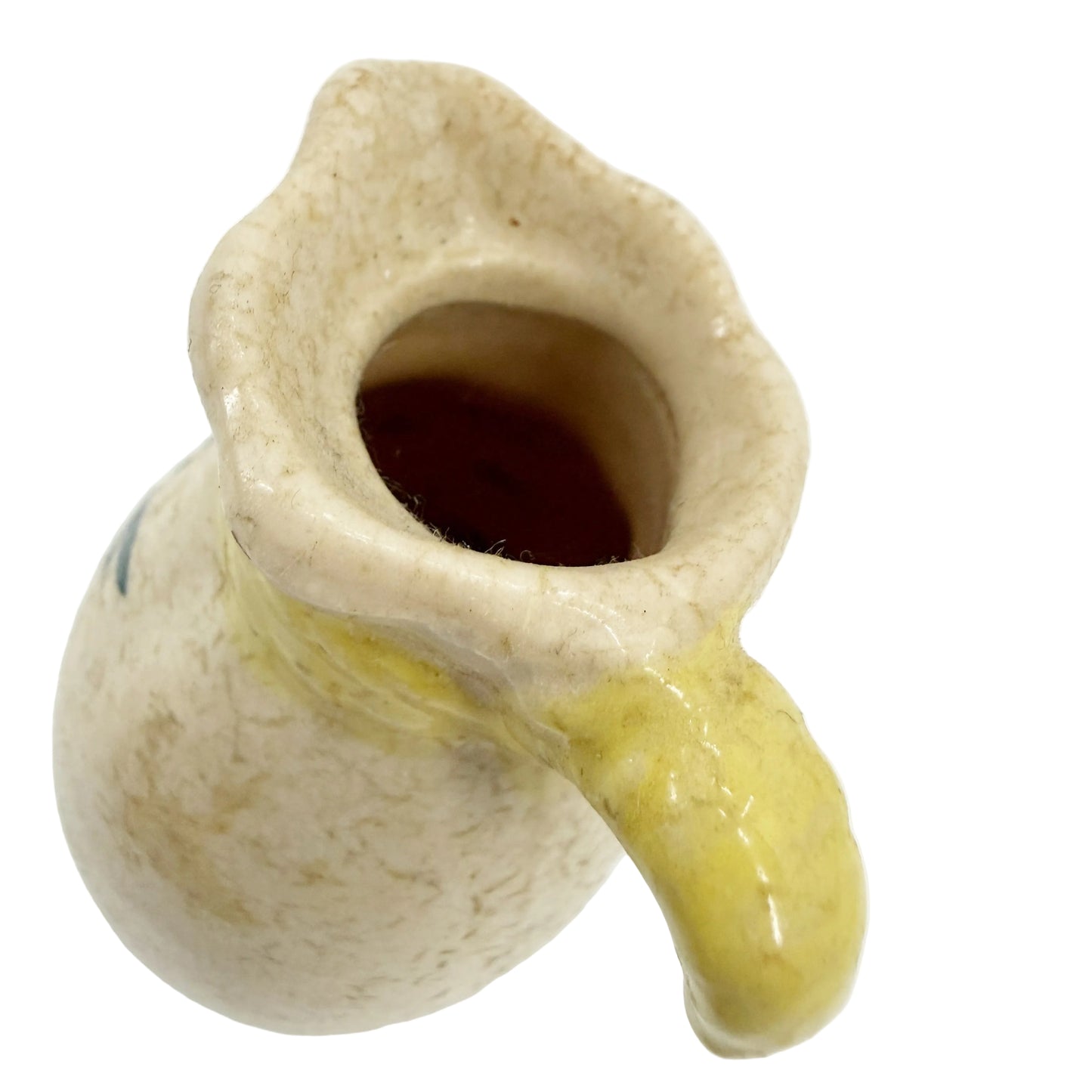 3" tall floral Cruet Pitcher | vintage pottery