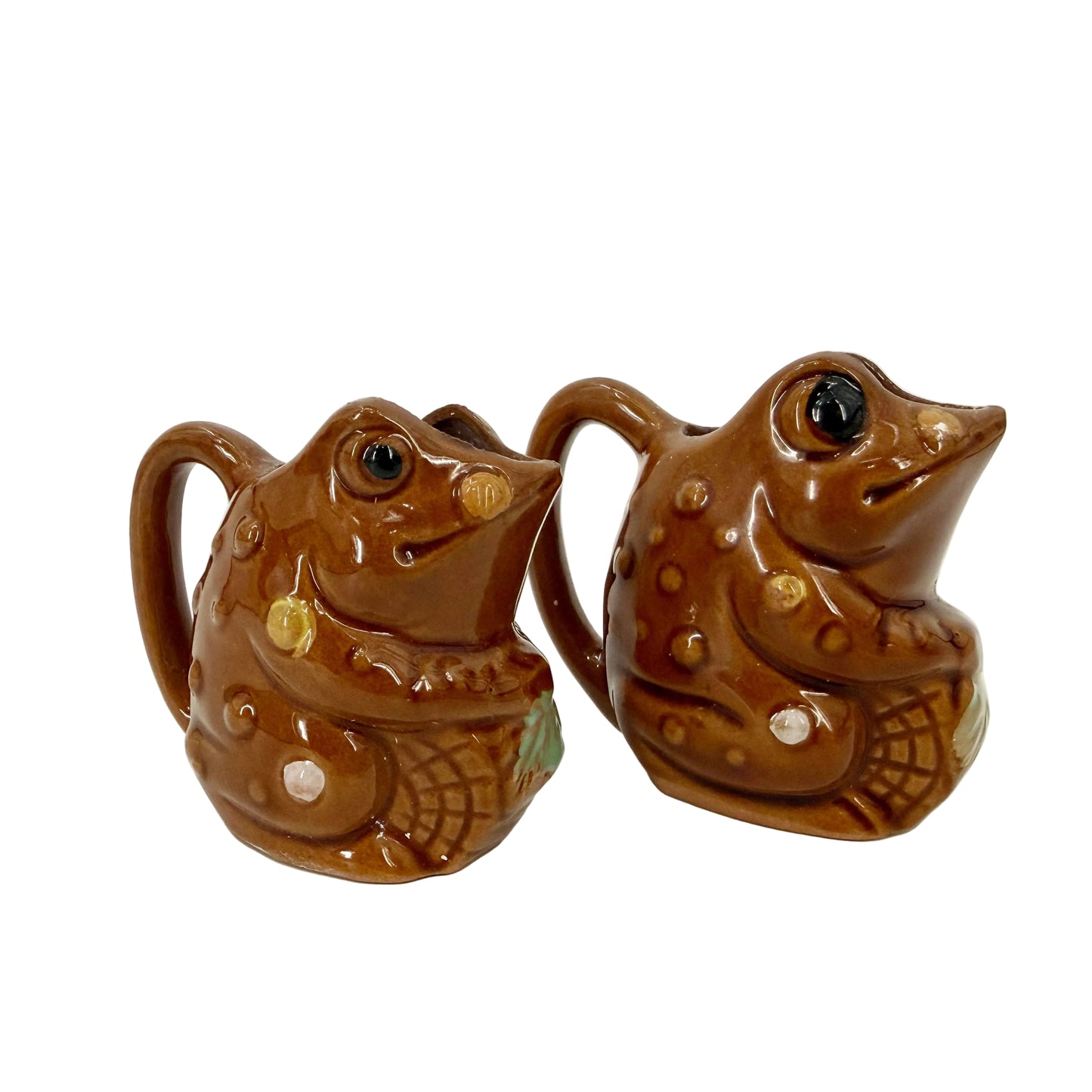Frog on a Log 1/8 and 1/4 Measuring Cups | vintage pottery