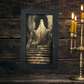 Ghost on Stairs | 16" x 10" framed art print