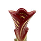 Shawnee burgundy green & gold Bud floral Vase | vintage pottery
