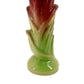 Shawnee burgundy green & gold Bud floral Vase | vintage pottery