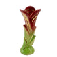 Shawnee burgundy green & gold Bud floral Vase | vintage pottery