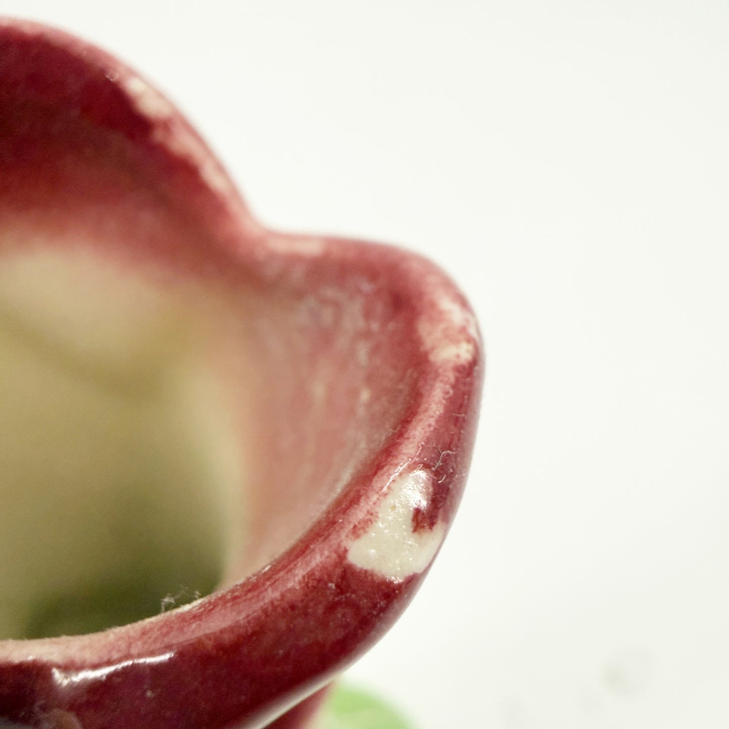 Shawnee burgundy green & gold Bud floral Vase | vintage pottery