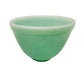 vintage J-26 matte green Mixing Bowl white milk glass | medium size