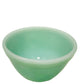 vintage J-26 matte green Mixing Bowl white milk glass | medium size