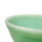 vintage J-26 matte green Mixing Bowl white milk glass | medium size