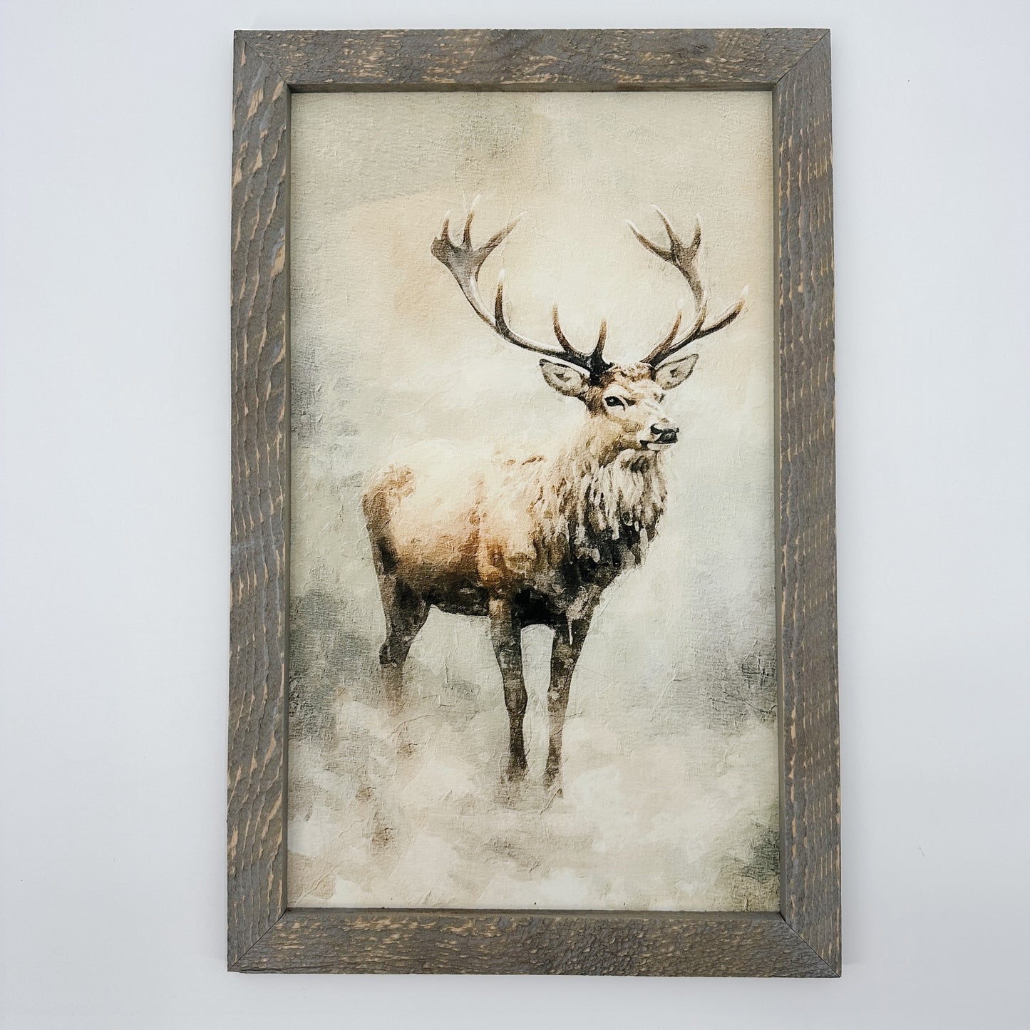 ELK | 25" x 16" framed art print | slightly damaged