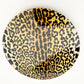 Leopard Print Acrylic Coaster | brown & black