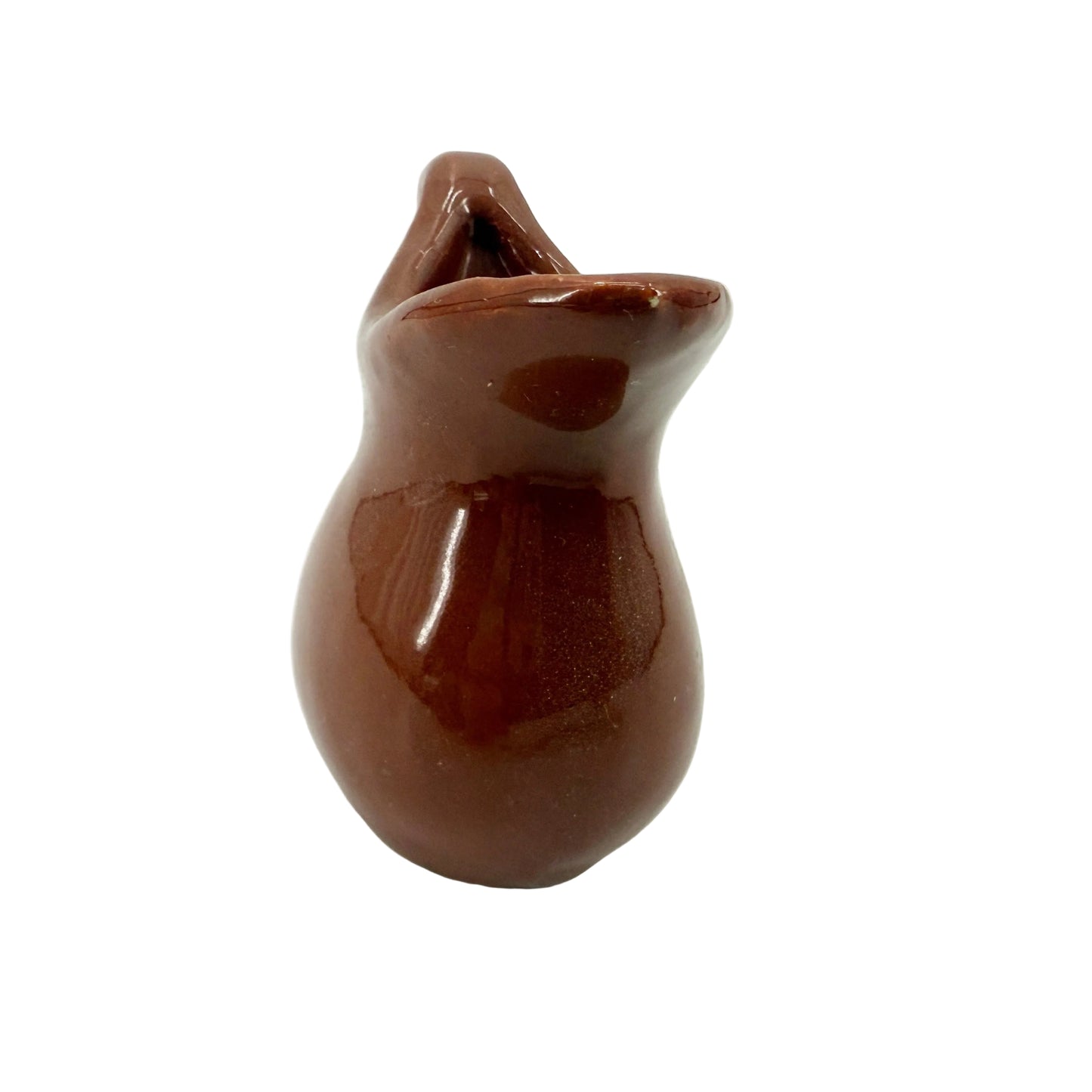 2.25" tall Brown Cruet Pitcher | vintage pottery