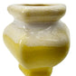 yellow & white 2.25" tall Hexagon Vase | vintage pottery