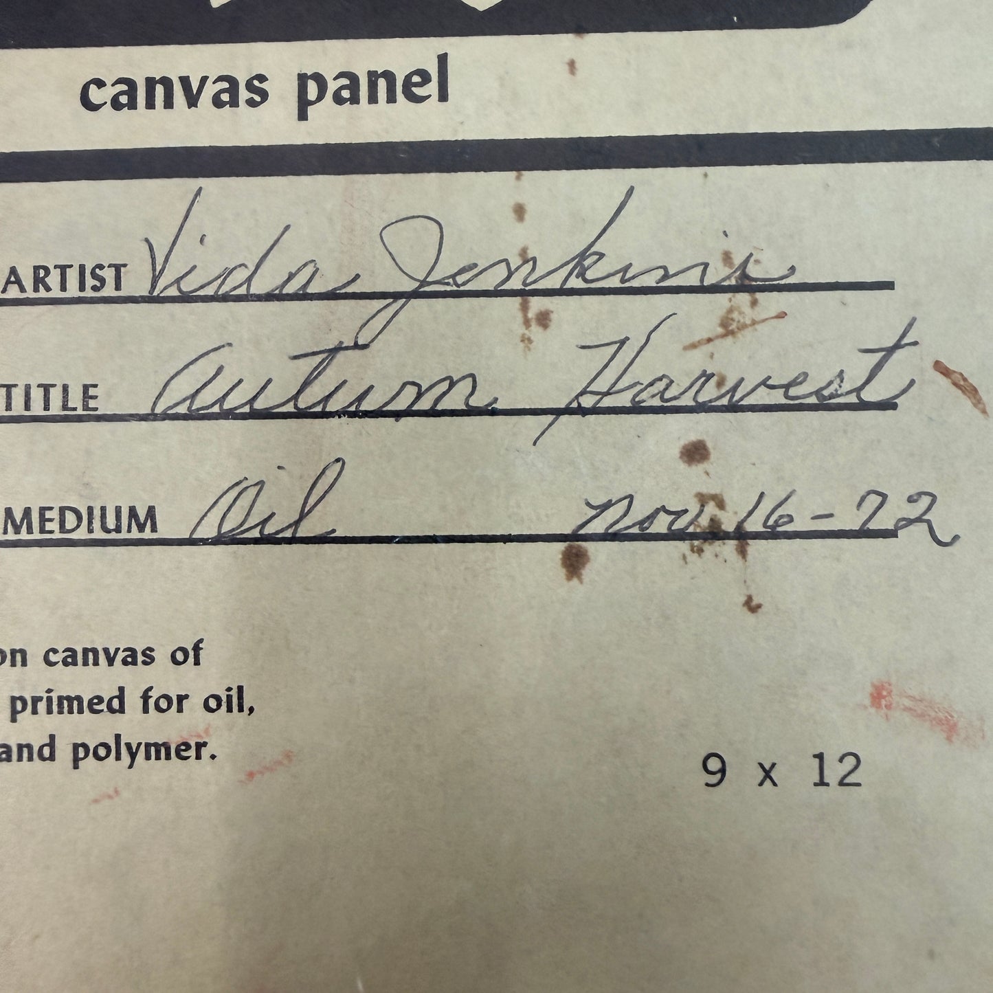 Autumn Harvest | 9" x 12" oil painting {unframed} vintage floral art