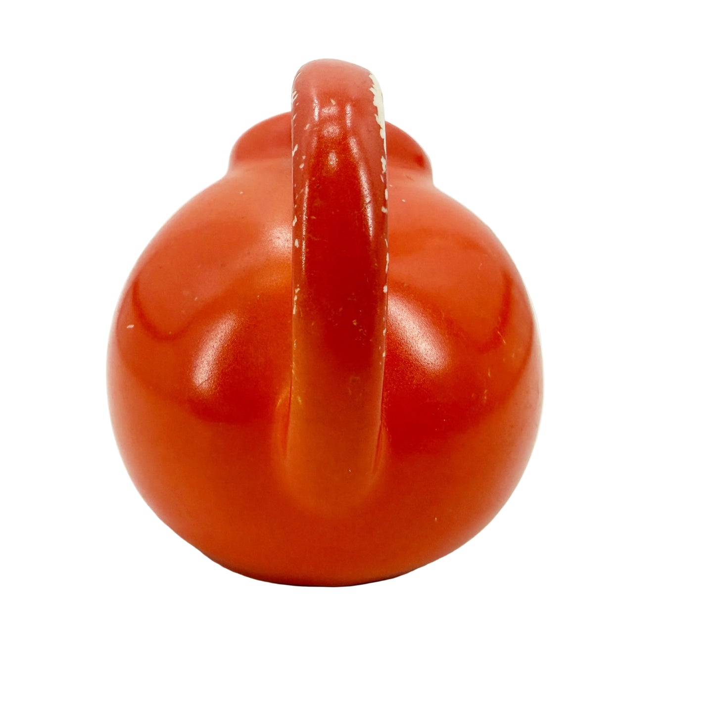 tomato red 3.5" tall Creamer | vintage USA #1 pottery