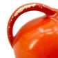 tomato red 3.5" tall Creamer | vintage USA #1 pottery