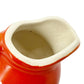 tomato red 3.5" tall Creamer | vintage USA #1 pottery