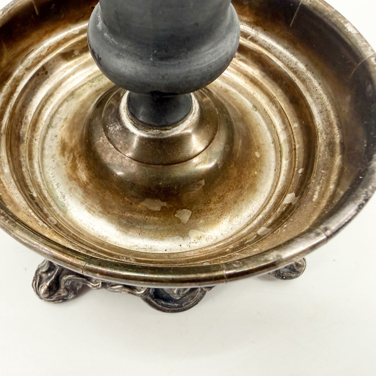 silver-plated Candlestick Holders | vintage Sheridan Silver