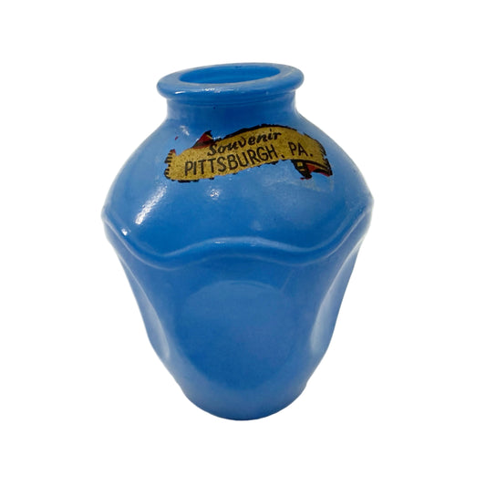 Pittsburgh, Pennsylvania blue Vase | vintage travel souvenir