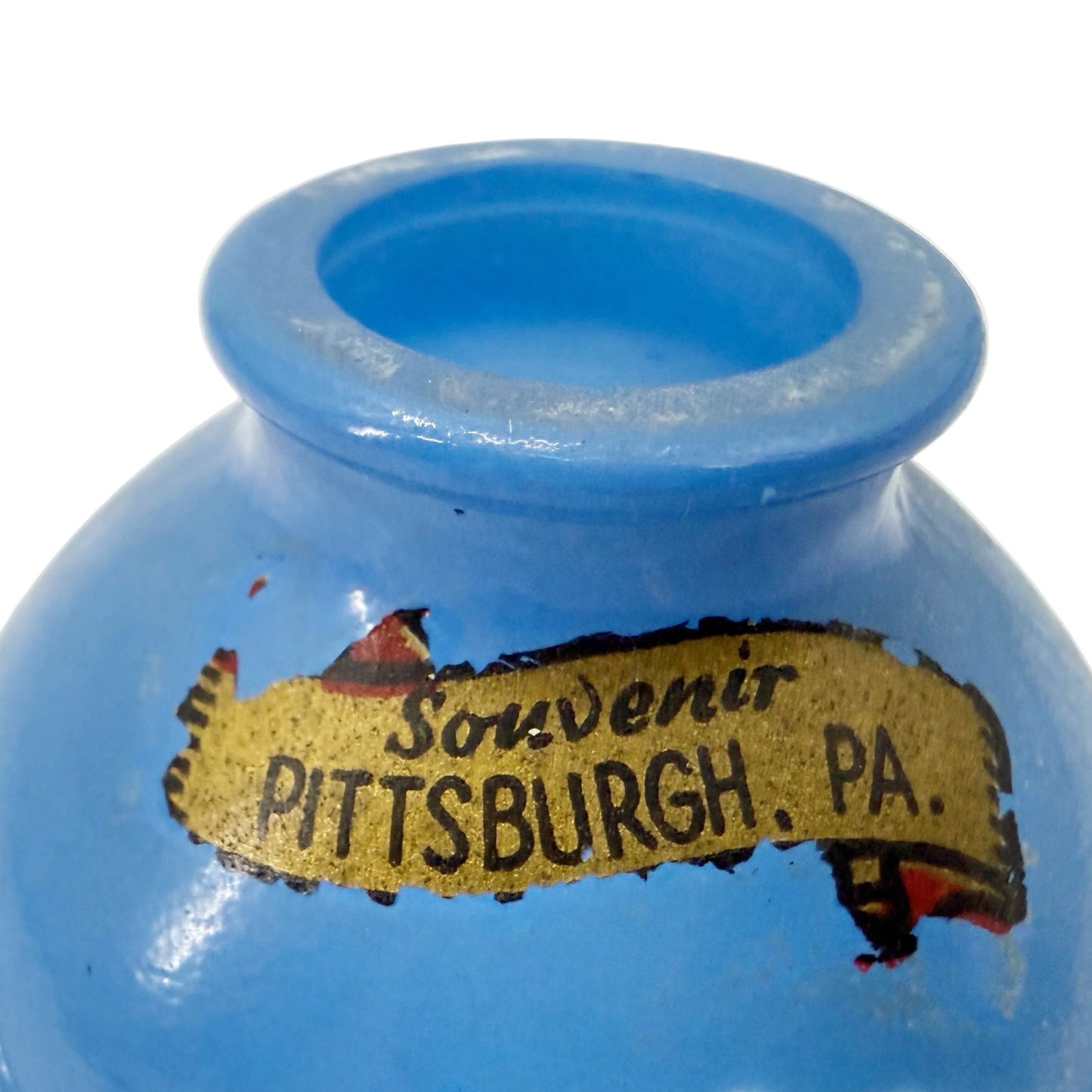 Pittsburgh, Pennsylvania blue Vase | vintage travel souvenir