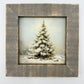 Snowy Christmas Tree | 8" x 8" framed art print