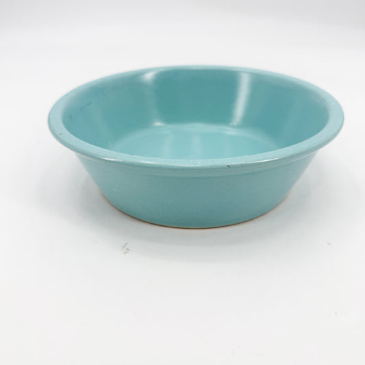 turquoise blue stoneware crock bowl | vintage pottery