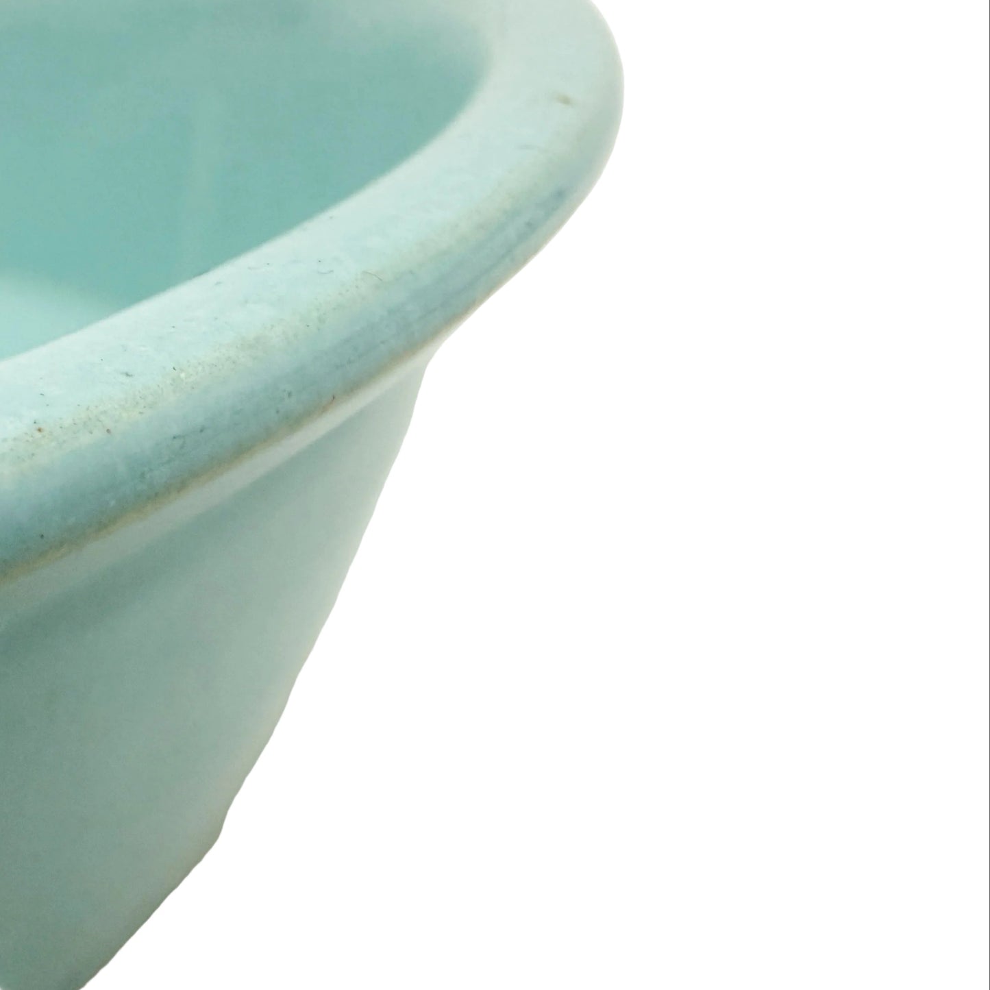 turquoise blue stoneware crock bowl | vintage pottery