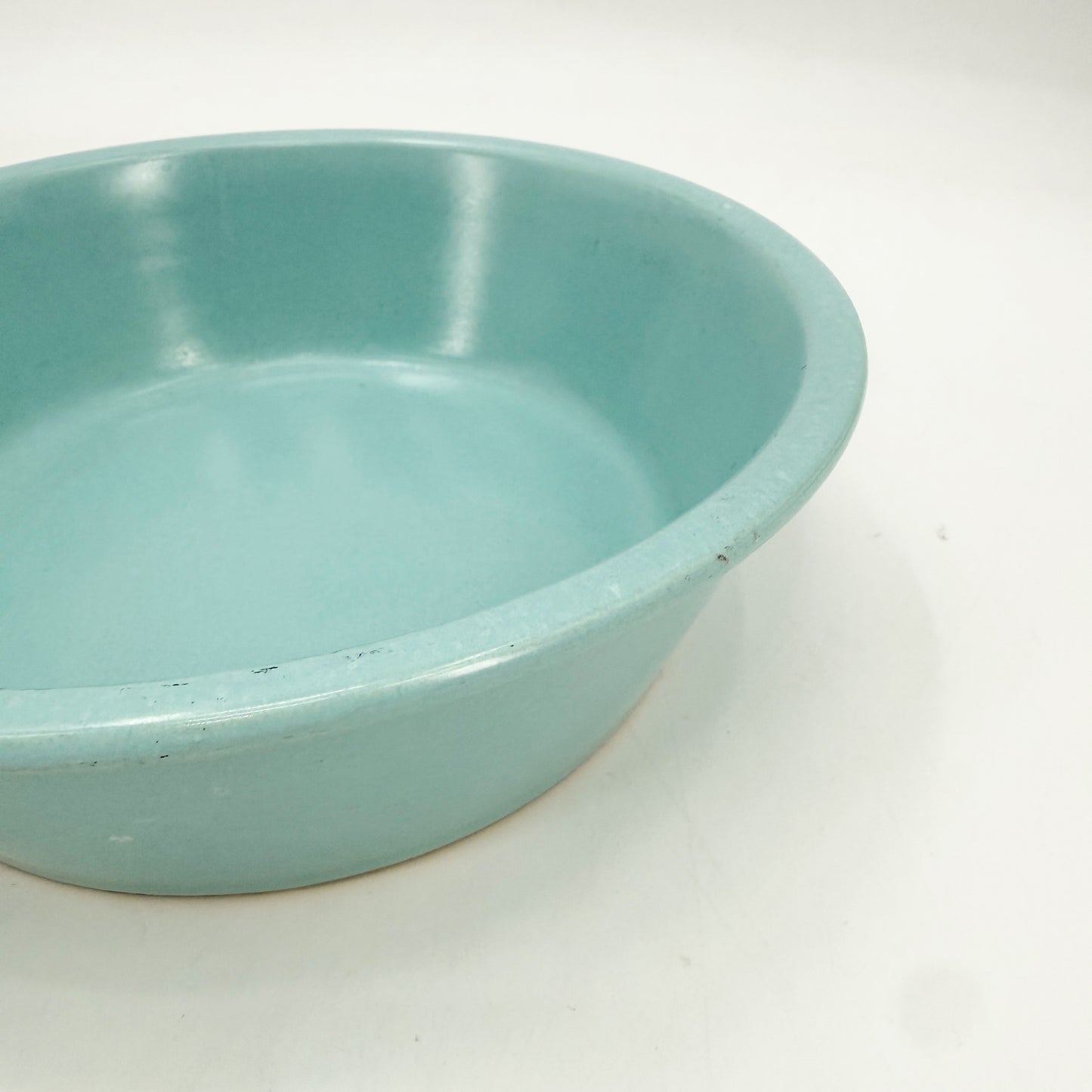 turquoise blue stoneware crock bowl | vintage pottery