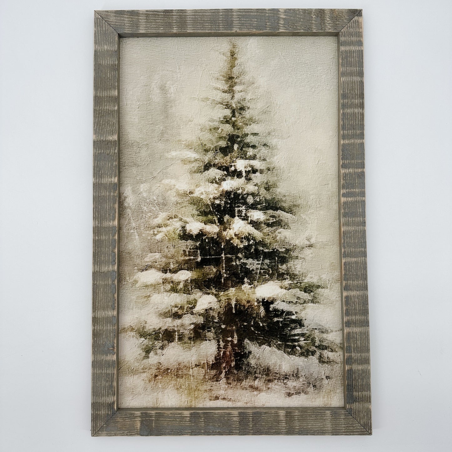 Winter Conifer | 25" x 16" framed art print