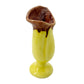 yellow & brown Bud Leaf Vase | vintage Walker pottery