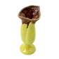 yellow & brown Bud Leaf Vase | vintage Walker pottery
