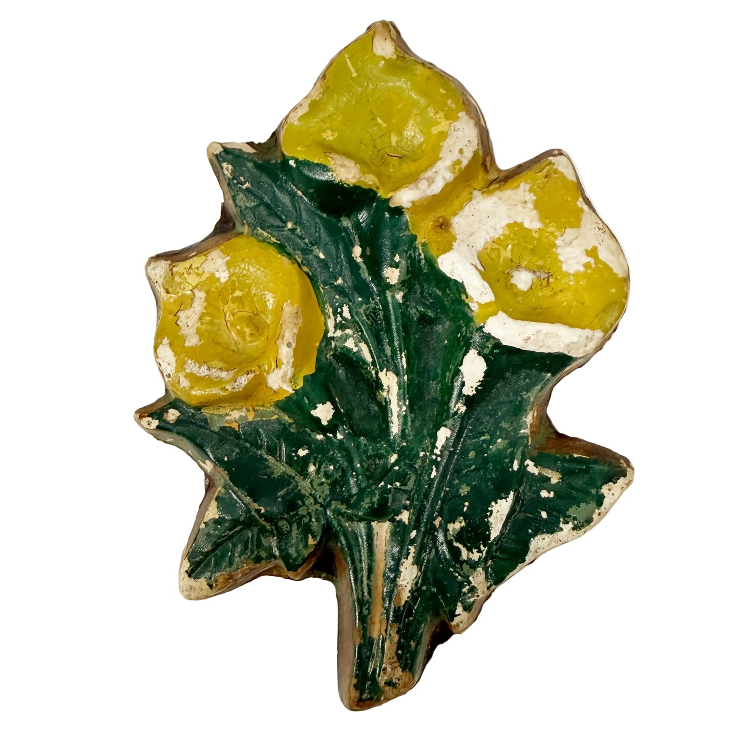 Plaster of Paris Floral Wall Plaques | vintage art