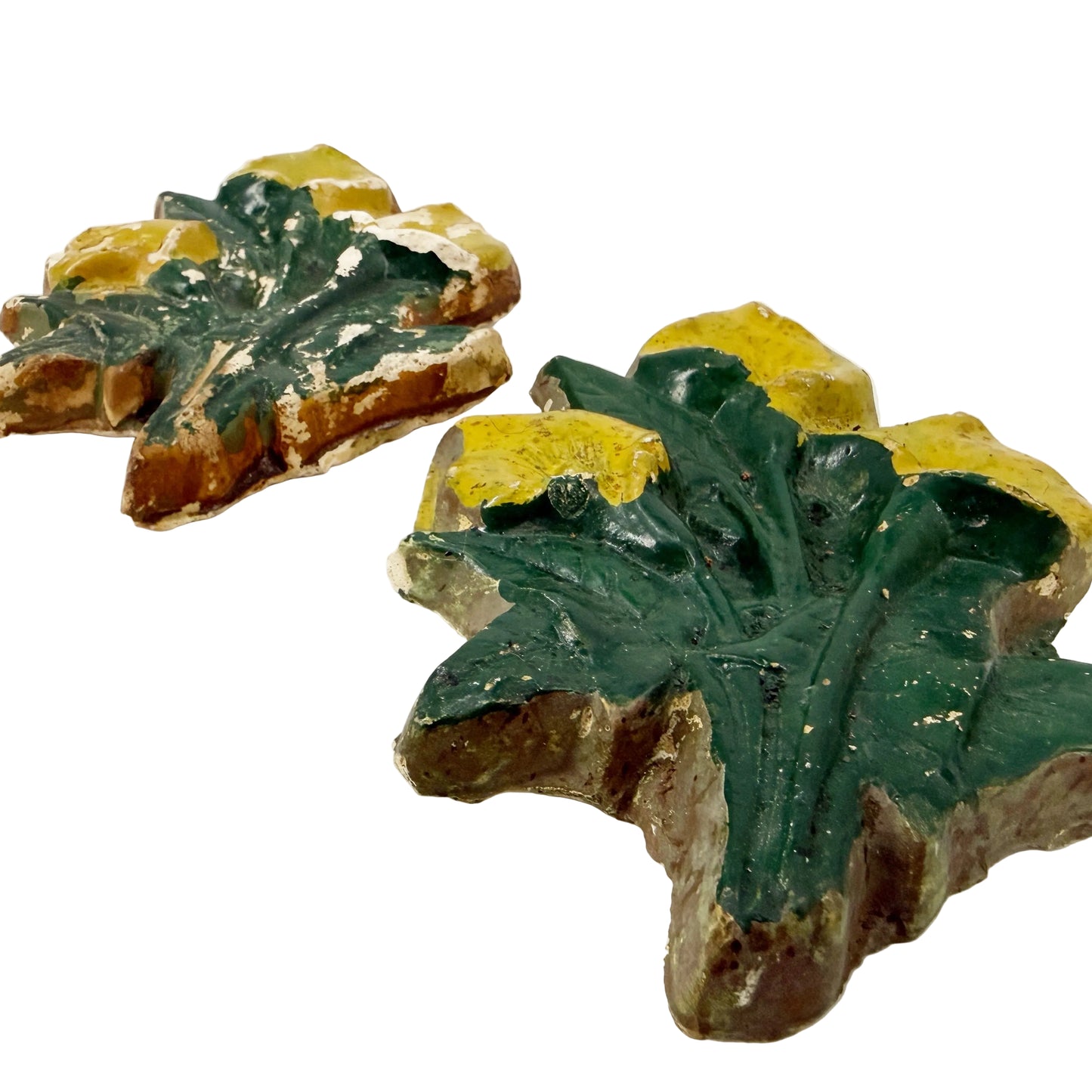 Plaster of Paris Floral Wall Plaques | vintage art