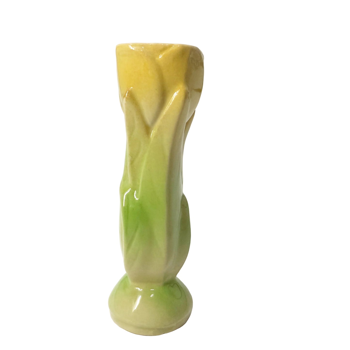 Shawnee yellow & green Bud floral Vase | vintage art pottery