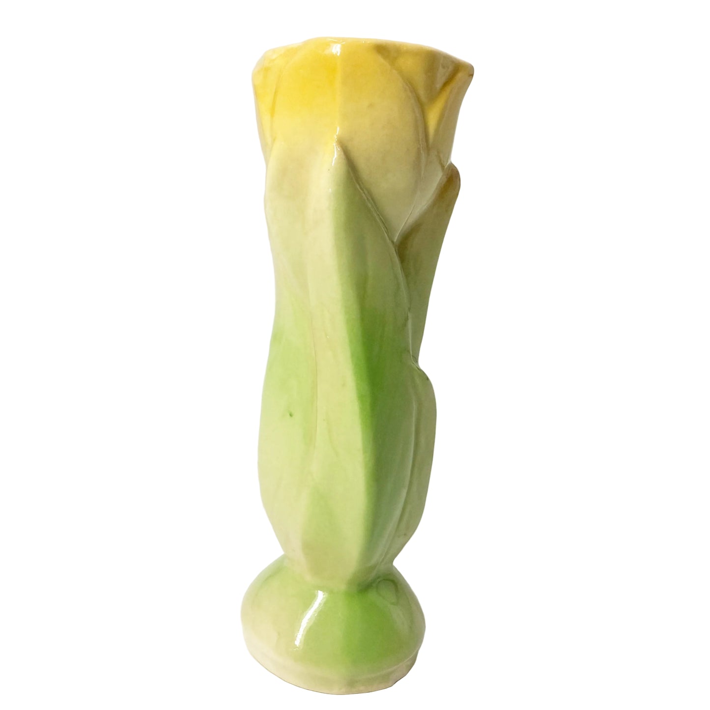 Shawnee yellow & green Bud floral Vase | vintage art pottery